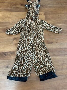 Giraffe One-Piece Hooded Costume - Brown & Cream